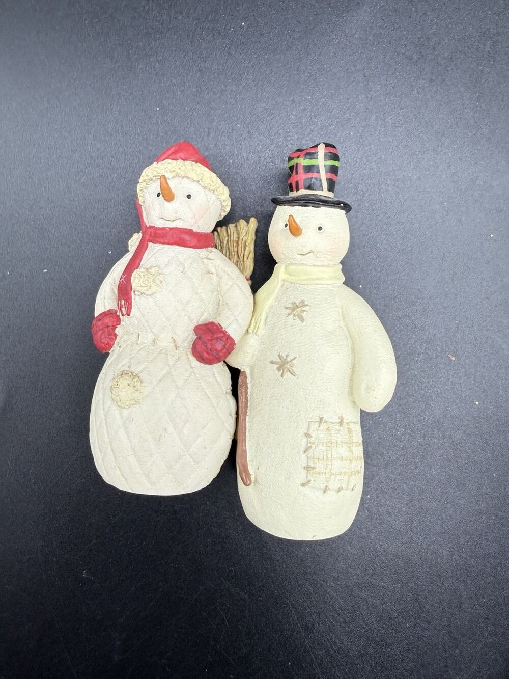 Hallmark Ornament 2003 Burrton Coldwell And Windfield Set of 2 Snowmen LO22